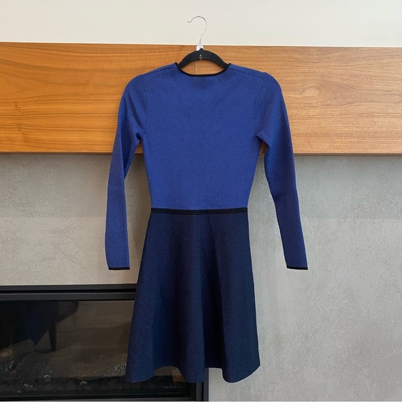 NWT Club Monaco Blue knitted over the knee Dress, Size XS - Picture 8 of 10